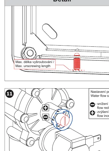 Water flow adjustment