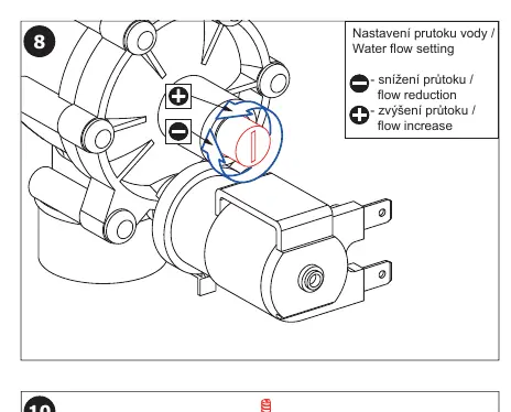 Water flow adjustment valve