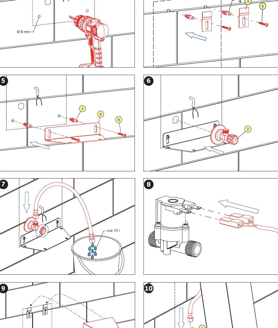 Step-by-step installation sequence
