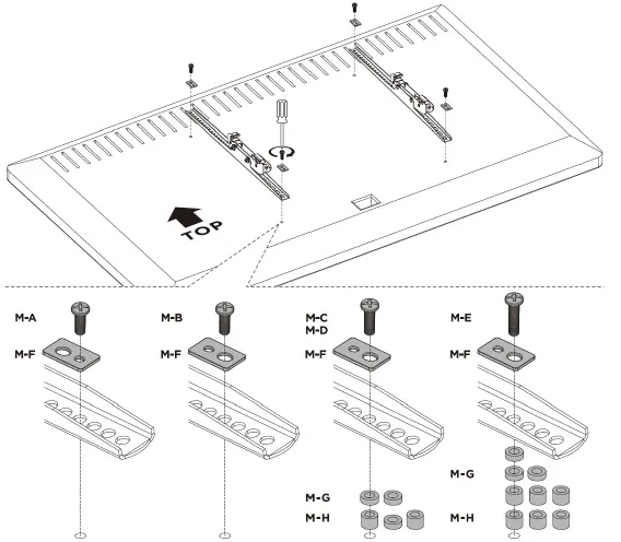 TV mounting bracket attachment