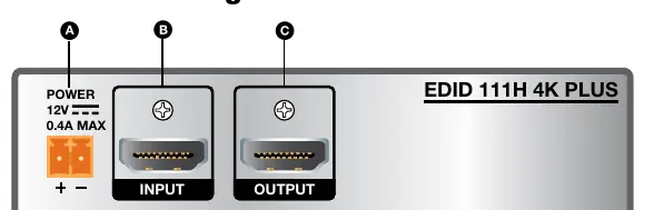 Rear panel connections