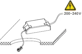Step 2: Connect the LED driver to the mains.