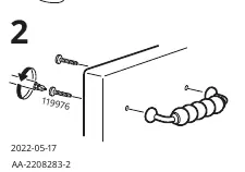 Securing the handle with screws.