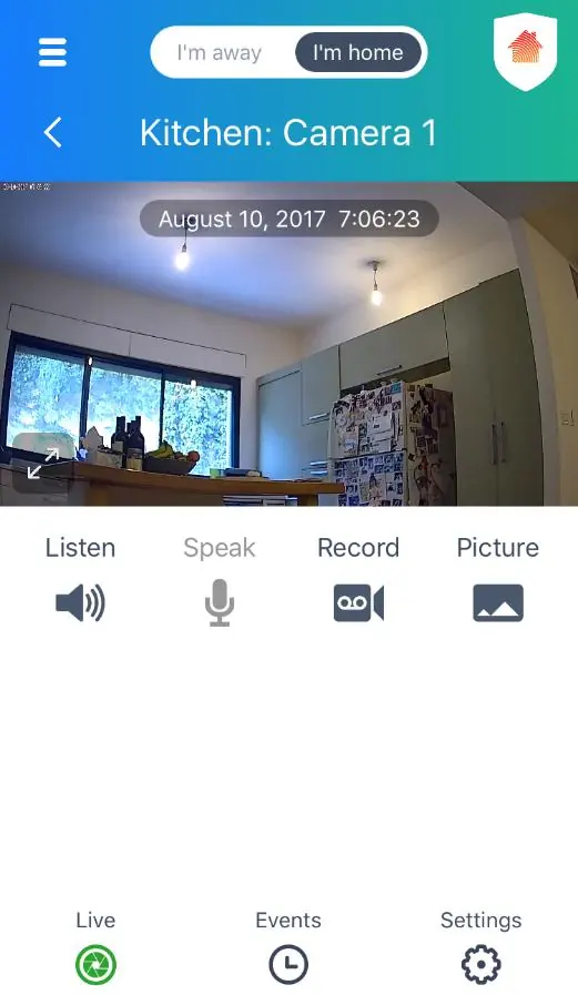 Live IP Camera view