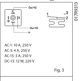 Wiring diagram showing Input, NC, and NO terminals.