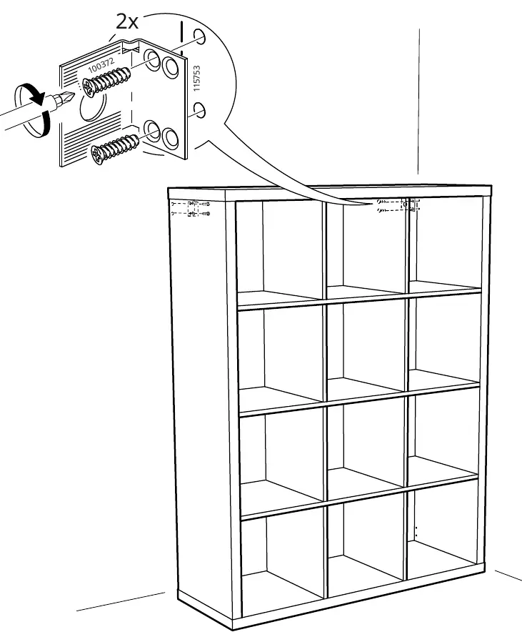 Step 13: Wall bracket installation