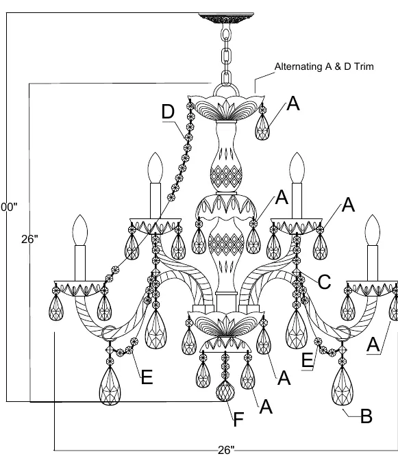 Chandelier assembly diagram
