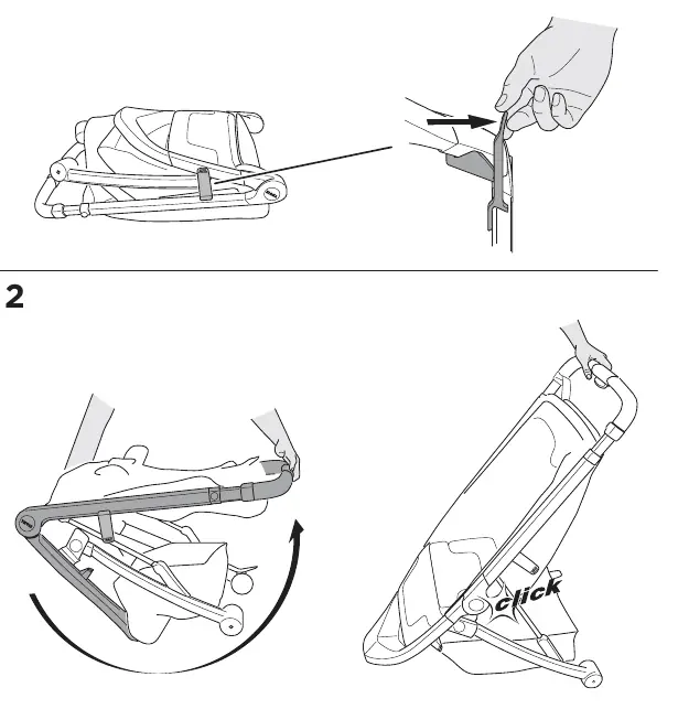 Unfolding the stroller