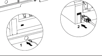 Connecting the USB cable to the log set assembly.