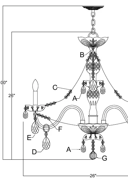 Chandelier assembly diagram