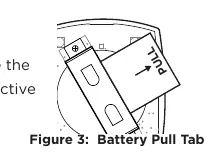 Battery isolation pull tab location.