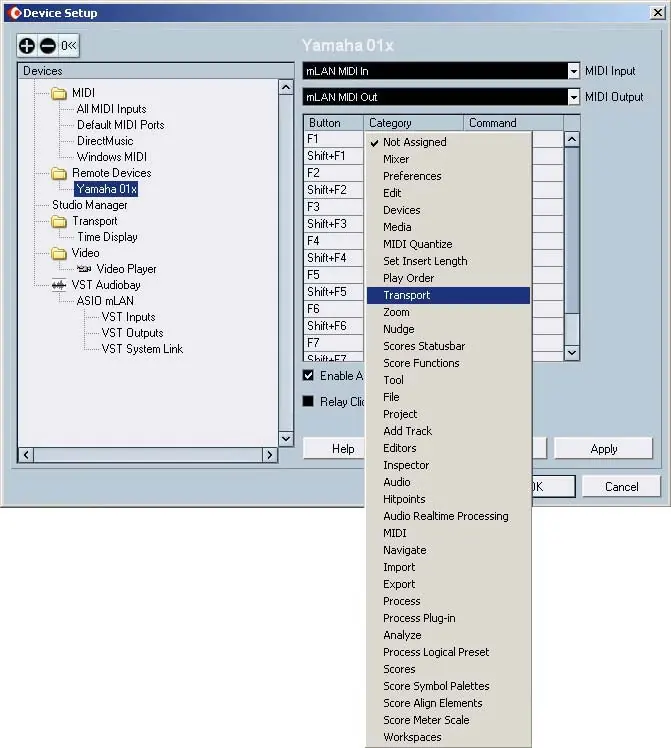 Function button assignment