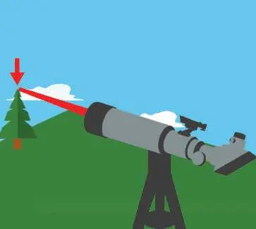 Aligning the telescope with a distant object