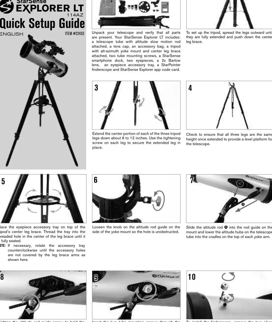 Tripod setup steps 2-4