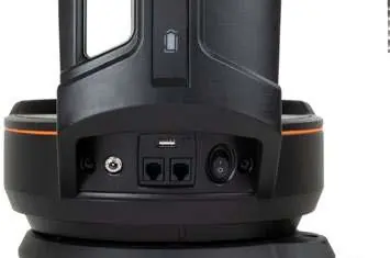 Verify the power and communication port connections on the base.