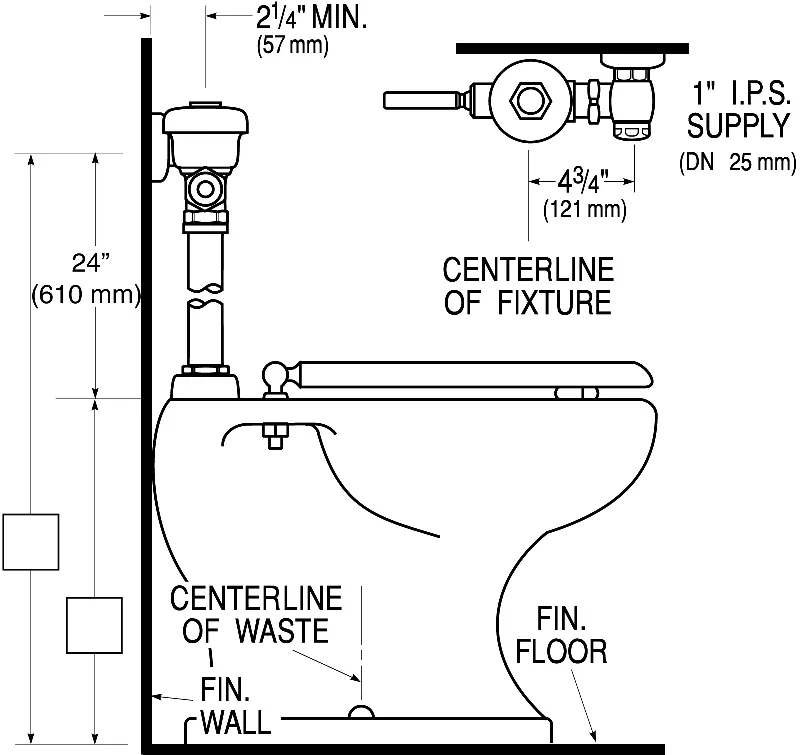 Rough-in and line drawing