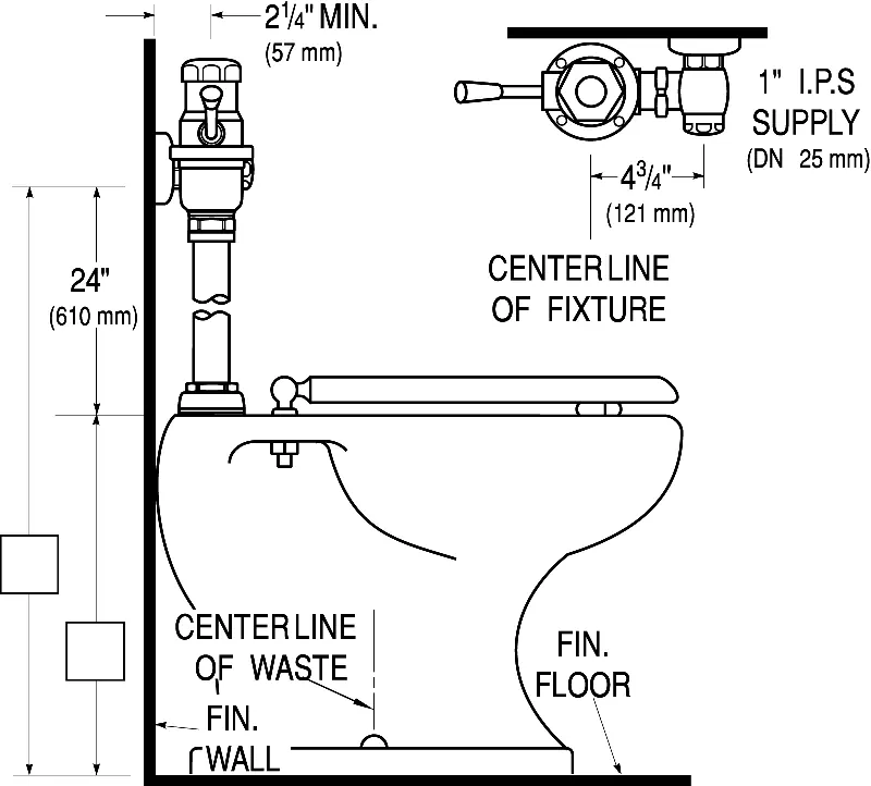 Rough-in and line drawing dimensions