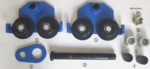 Components of the manual trolley assembly