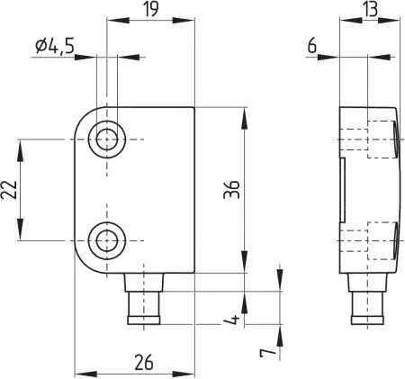 Review the sensor dimensions and mounting hole spacing.