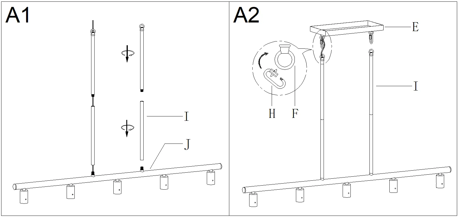 Assembly steps A1 and A2