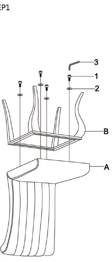 Side chair assembly diagram
