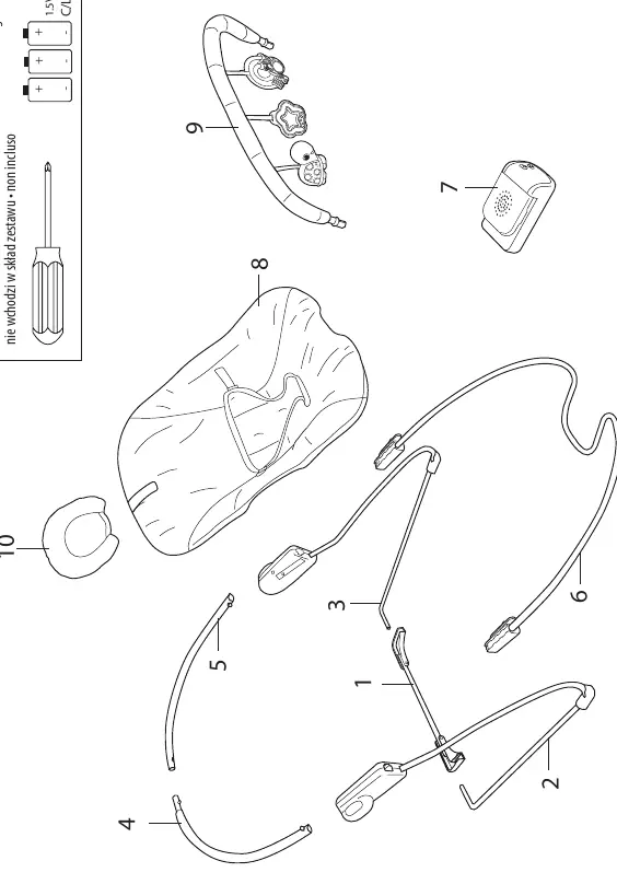 Parts diagram for the bouncer assembly