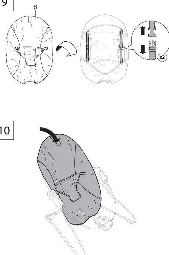Attaching the seat pad