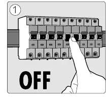 Turn off the main power supply