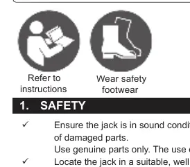 Safety icons and operational warnings