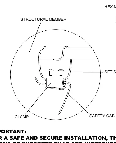 Safety cable installation diagram