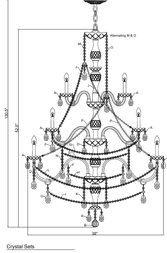 Chandelier assembly diagram