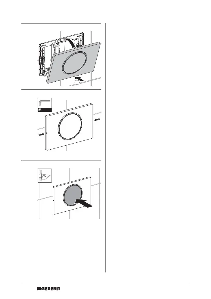 Final assembly and securing of the flush plate.