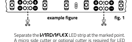 Shortening the LED strip