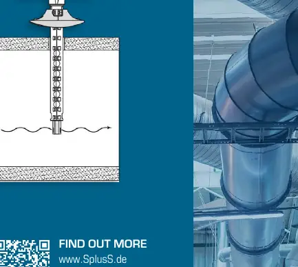 Installation diagram for flow sensor in duct