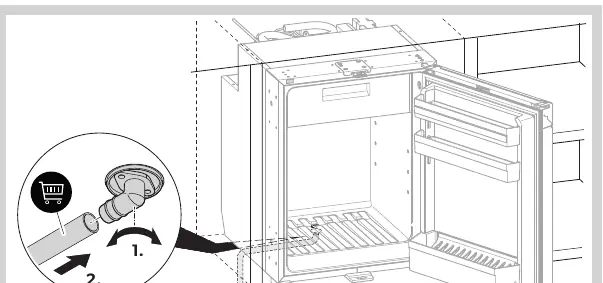Condensation drain installation steps.