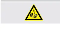 Warning sign for suspended load