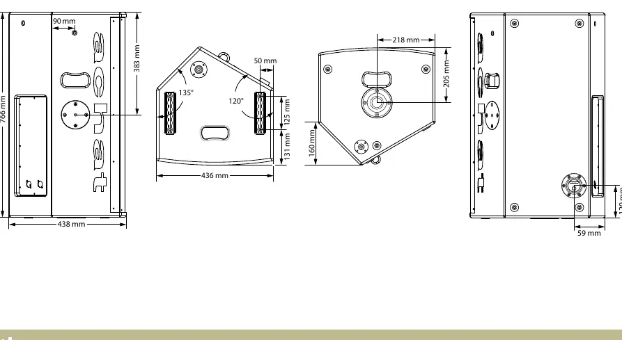 Technical dimensions and mounting points