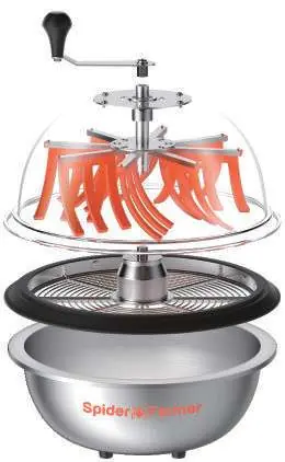 Exploded view of the Leaf Bowl Trimmer assembly