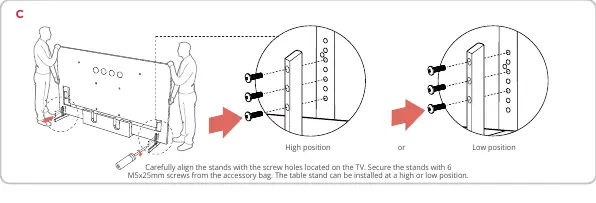 Stand installation step C