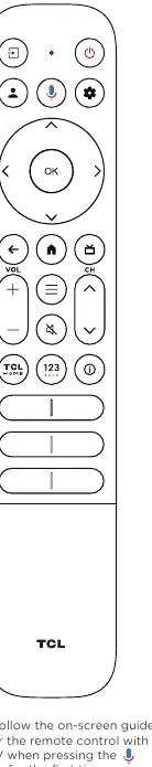 Remote control button layout.