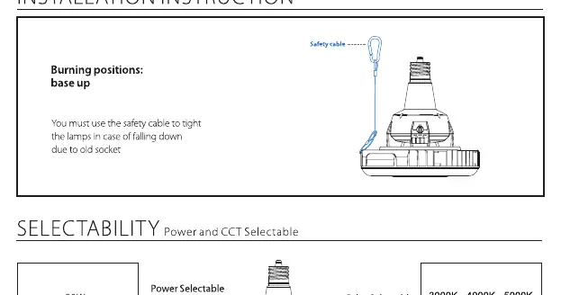 Safety cable installation for base-up burning positions.
