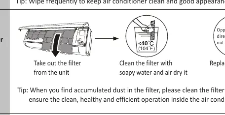 Cleaning the air filter