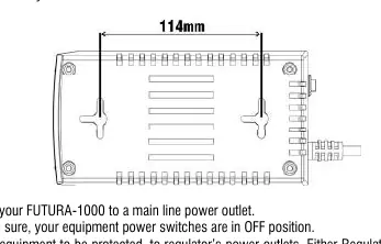 Wall mounting dimensions and orientation