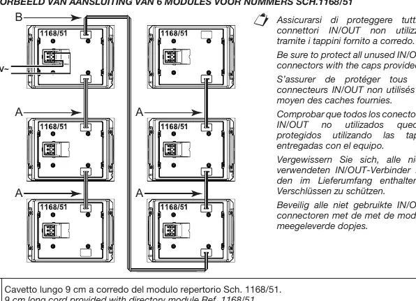 Wiring diagram for 6 modules