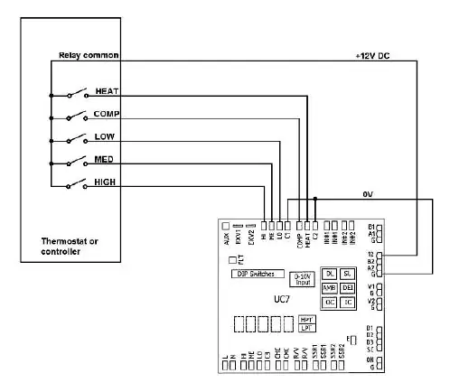 Wiring diagram for alternative thermostats