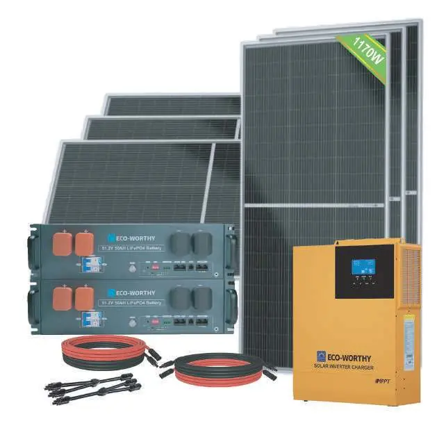 ECO-WORTHY 1170W Solar Kit components