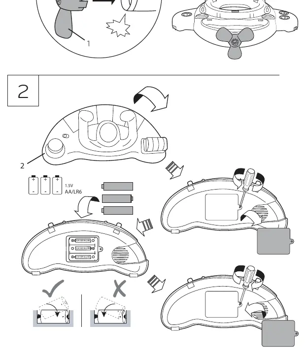 Battery installation steps
