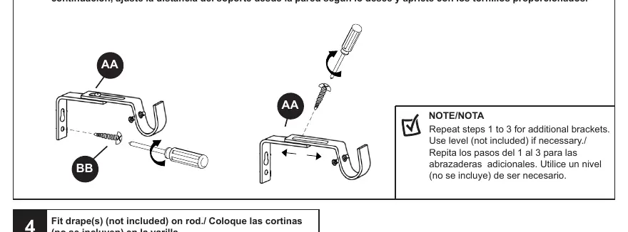 Installation steps 1, 2, and 3
