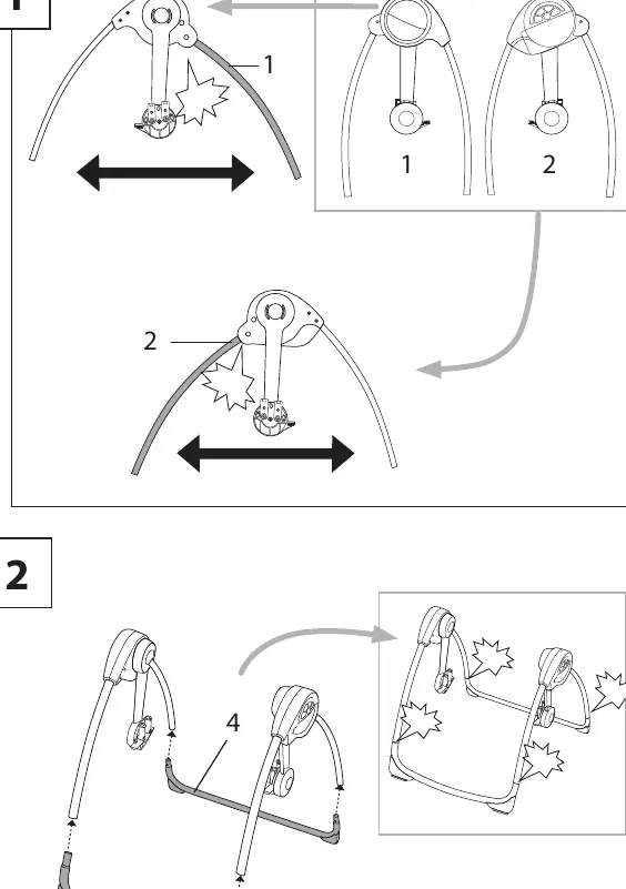 Frame assembly steps 1 and 2