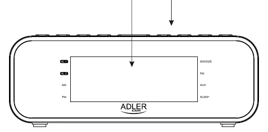 Front panel controls and display